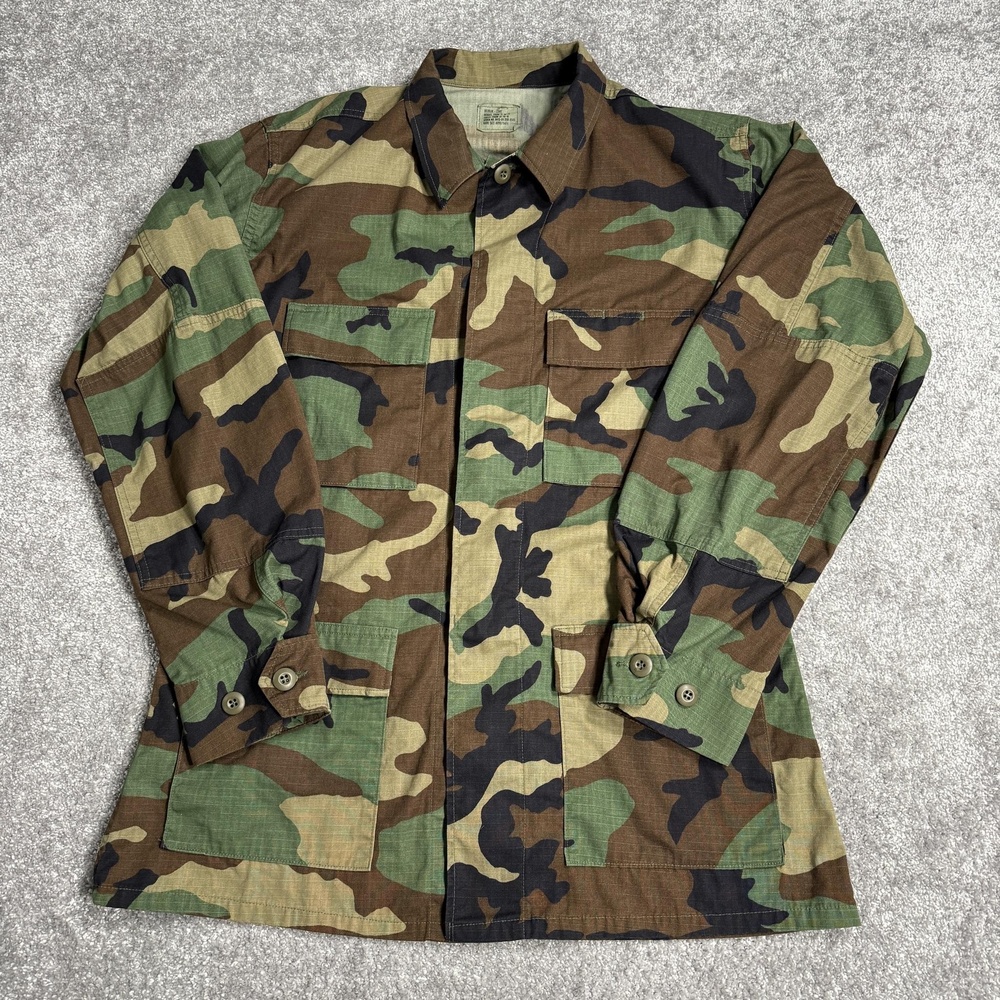 Vintage Golden Manufacturing Co Coat Mens MT Woodland Camo BDU Combat 90s